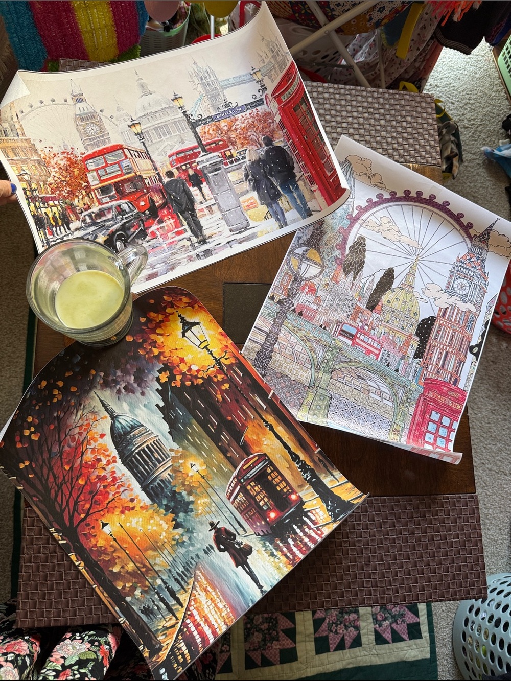 London Street Art Print Set - Autumn Colors
